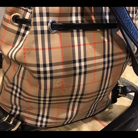 **SOLD**SOLD Burberry Nova Check Canvas Leather Backpack - Picture 4 of 16
